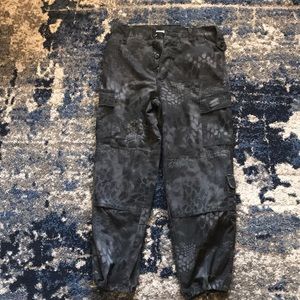 Black camo streetwear joggers